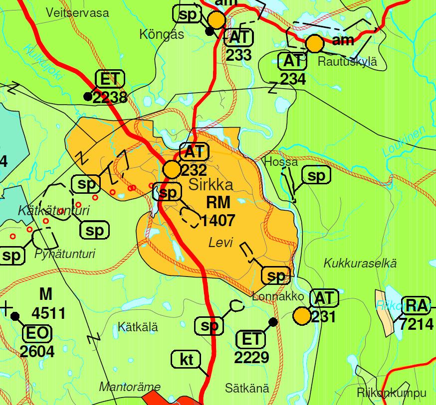 Kittilän kunta Tievan alueen asemakaavan muutos 4 4 SUUNNITTELUUN VAIKUTTAVAT LÄHTÖKOHDAT 4.