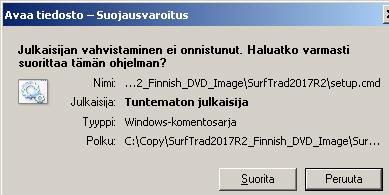 SURFCAM 2017 järjestelmänvaatimukset ASENNUSOHJE sivu 1 Käyttöjärjestelmä: 64-bittinen Windows 7, 8 tai 10 Huom! SURFCAM 2017 toimii Windows 10:llä.