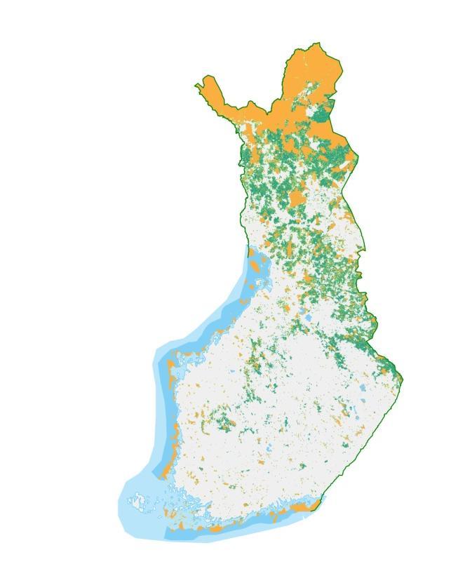 Metsähallituksen hallinnoimat maa- ja vesialueet 2014 Talouskäytön piirissä metsämaata 3,5 milj. ha - 38% Kitu- ja joutomaata (ei metsätaloutta) 1,4 milj.