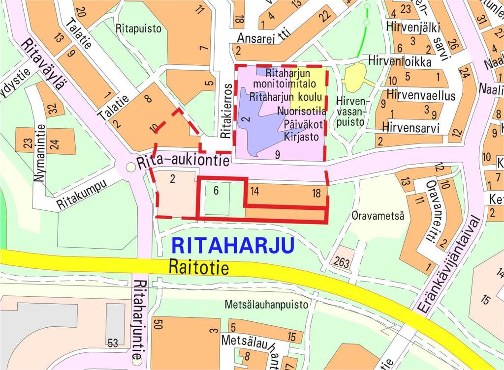 2/6 30.11.2016 Suunnittelualue Asemakaavan muutosalue sijaitsee Ritaharjun kaupunginosassa, noin 9 kilometriä Oulun keskustasta pohjoiseen Ritaharjun monitoimitalon läheisyydessä.