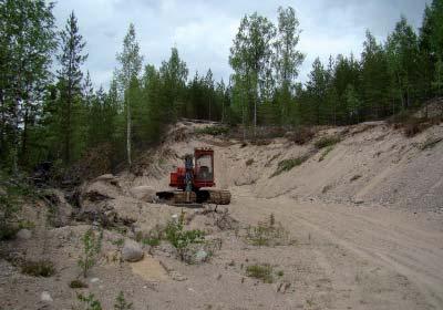 Kuopassa käytettyjä maisemointi aineksia tulisi tutkia ja selvittää mikäli aluetta tarvitsee kunnostaa laajemmin.