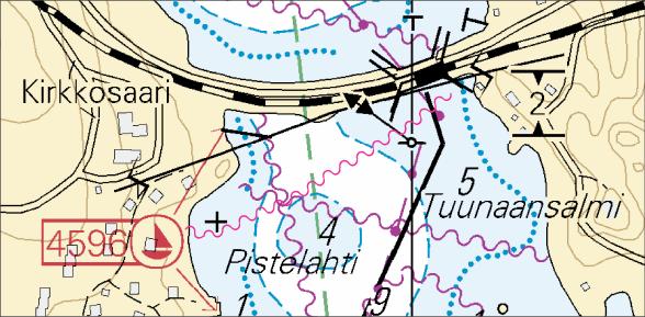 056 E Loppu/ändpunkt/end point Ei merikartan mittakaavassa - Inte i sjökortets skala - Not to scale of chart (FTA, Lappeenranta/Villmanstrand 2014) Tm/UfS/NtM 6, 28.2.2014 *69.
