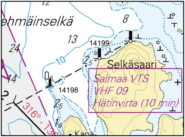 Tm/UfS/NtM 34. 10.12.2012 *379. L/213 Suomi. Vuoksen vesistö. Puumala. Ryövälinluoto Lehmäinselkä -väylä (4.2 m). Linjamerkit. Poistettu syvyysluku. Karttamerkinnän muutos. Finland.