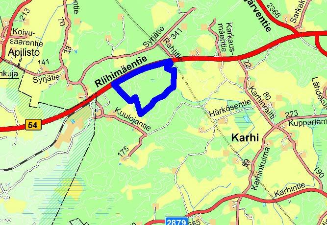 Hausjärvi Osallistumis- ja arviointisuunnitelma 9.12.2009 Asemakaava Kuuloja, itäinen teollisuusalue Korttelit 650 ja 651 Asemakaava-alueen likimääräinen sijainti ja rajaus. 1.