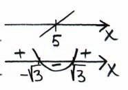 Siis ( ) 5, kun ti 5. ) b) < < Nollkohdt: = ( ) = = ti =, joten tulon merkin määrää tekijä.