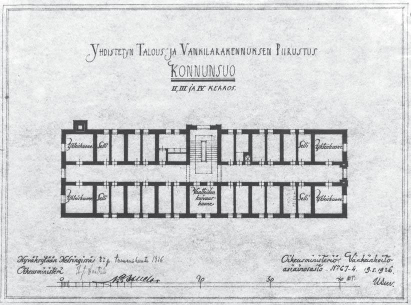 vankilarakennuksesta Konnunsuolle 19.1.1926.