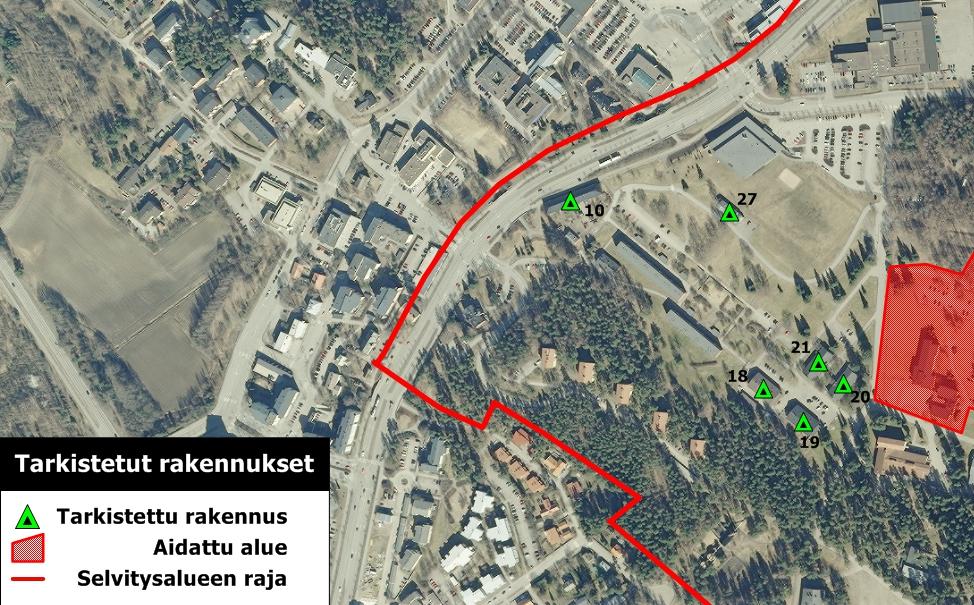 5.2 RAKENNUSTEN TARKISTUS Selvitysalueen rakennusten tarkistus tehtiin 11.9.2015.