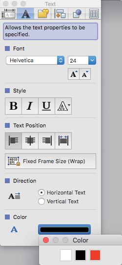2 Valitse [BK-RD] kohdassa [Print Colors] (Tulostusvärit) ja [ON] (Käytössä) kohdassa [Two-color Mode] (Kahden värin tila). 6 3 Valitse [Text] (Teksti) tekstin muokkaamiseksi.