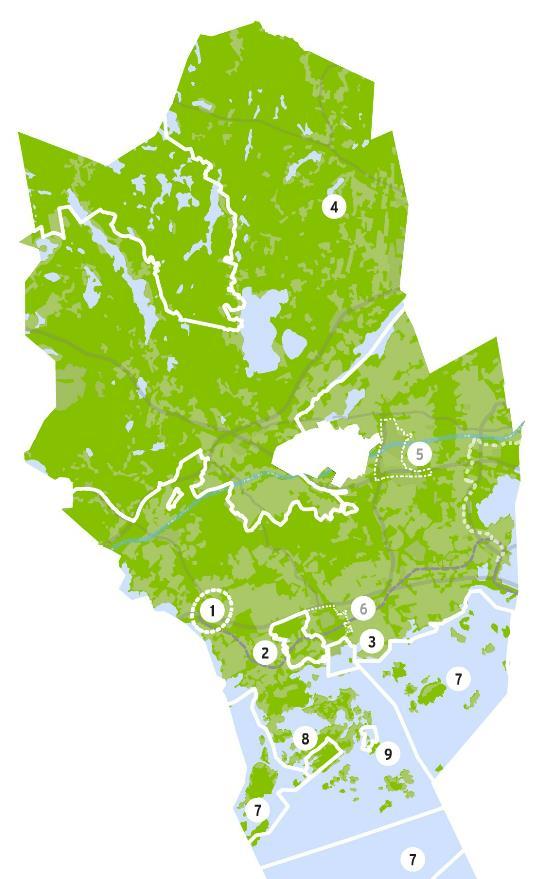 Vireillä olevat yleiskaavat 1. Kivenlahden osayleiskaava 2. Kaitaa-Iivisniemi osayleiskaava 3. Finnoonsataman osayleiskaava 4.