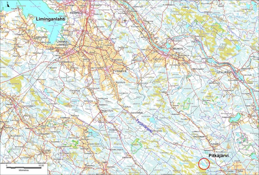 Pitkäjärven vesikasvillisuusseuranta 1 1. JOHDANTO Pitkäjärvi sijaitsee Temmeksen kunnassa, noin 55 km Liminganlahdesta kaakkoon (Kuva 1).