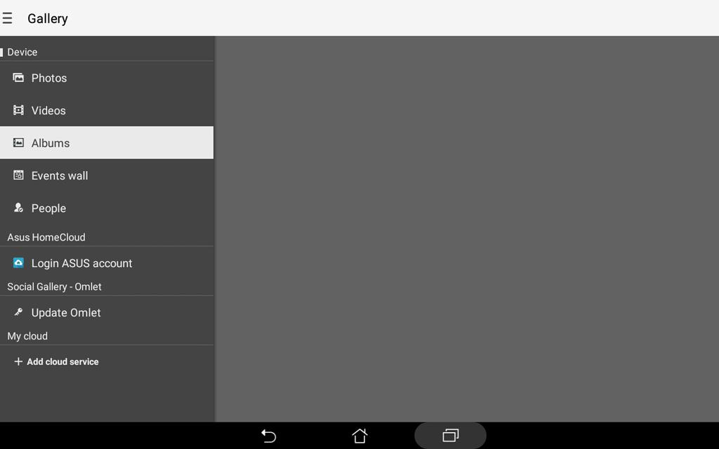 Gallerian käyttö Näytä ASUS-tabletin kuvia ja toista videoita Galleria-sovelluksella. Tällä sovelluksella voit muokata, jakaa tai poistaa ASUS-tabletille tallennettuja kuva- ja videotiedostoja.