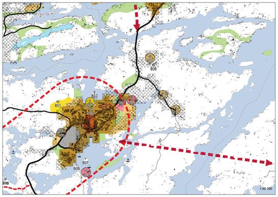 Paraisten kaupunkikehittämisen kohdealue voidaan nähdä yhtenä kaupunkiseudun etäisimmistä