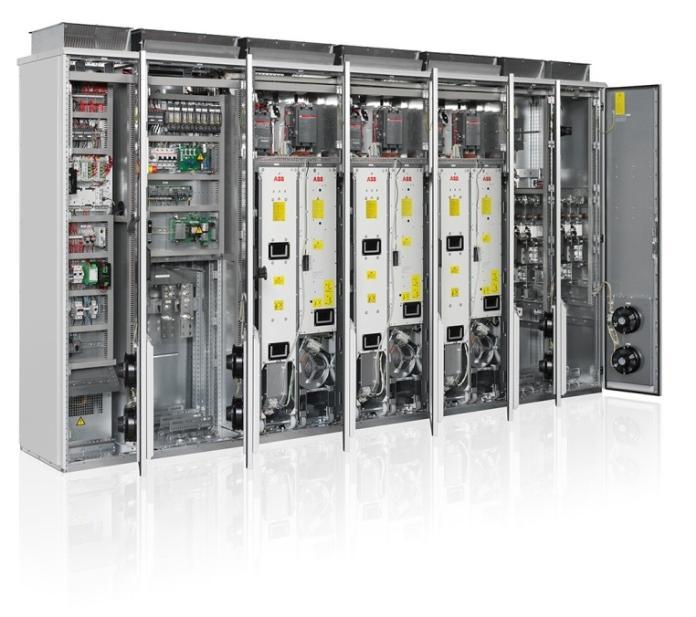 ABB PVS800 central inverter 1000 kw AC output DC input DC input section (customer specific) 8 busbar inputs fuses Overvoltage protection Fuses EMC filter DC grounding (optional) Inverter