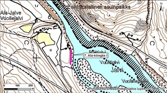 4.7 Alaköngäs 1 Kuva 19. Alaköngäs 1, Suomi, Utsjoki. Kuva 20. Alaköngäs 1. Kuva: G. Kristiansen. Kuva 21. Alaköngäs 1 -kohteen rantavyöhykkeen kivet ovat reakooltaan 10 60 cm. Kuva: A. Kurkela.