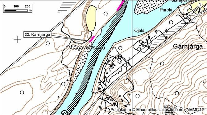 4.23 Karnjarga Kuva 67. Karnjarga, Norja, Tana. Karnjarga sijaitsee Norjassa, Tanan kunnassa Gárnjársuolu -saaresta 500 metriä Tenojokea ylävirtaan.