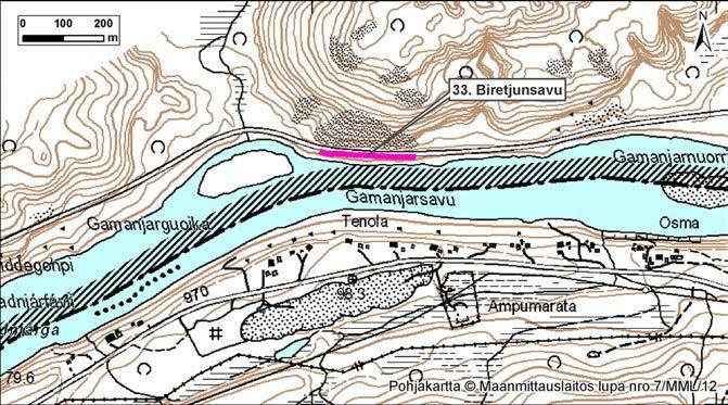 4.33 Biretjunsavu Kuva 102. Biretjunsavu, Norja, Tana.