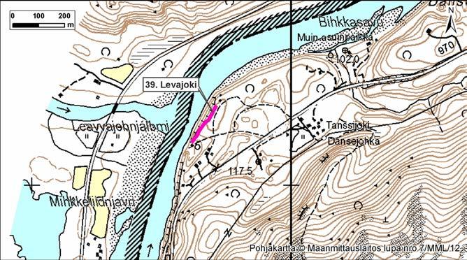 4.39 Levajoki Kuva 120. Levajoki, Suomi, Utsjoki. Levajoen eroosiokohde sijaitsee Suomessa, Utsjoen kunnassa (Kuva 120).