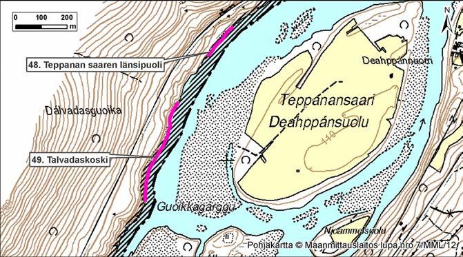 4.48 Teppanansaaren länsipuoli Kuva 165. Teppanan saaren länsipuoli, Norja, Karasjoki.