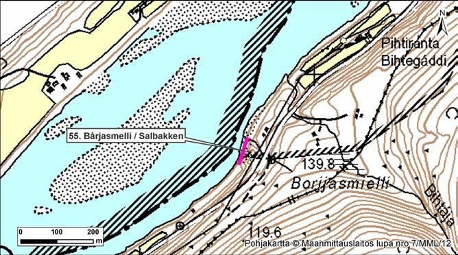 4.55 Bårjasmelli / Salbakken Kuva 185. Barjasmelli/ Salbakken, Suomi, Utsjoki. Kuva 186. Bårjasmelli/Salbakken vuonna 1999.
