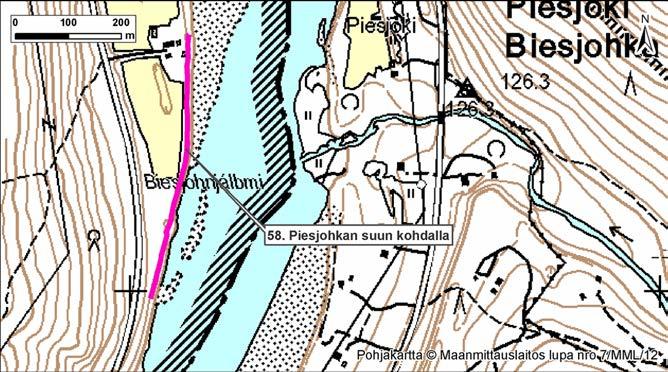 4.58 Biesjohkan suun kohdalla Kuva 199. Biesjohkan suun kohdalla, Norja, Karasjoki. Kuva 200. Kohteen kasvillisuus on lisääntynyt ja eroosio on vähentynyt rinteessä. Kuva: A. Kurkela. Kuva 201.
