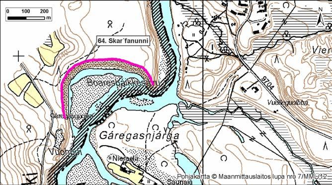 4.64 Skarfanunni Kuva 218. Skarfanunni, Norja, Utsjoki. Kuva 219. Skarfanunni ilmakuvassa. Kuva: G. Kristiansen.