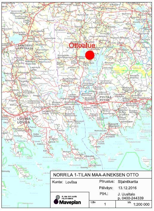mutta luvanvaraista ottoa ei ole ollut. Vanhan ottotoiminnan jäljiltä aluetta ei ole erityisesti maisemoitu ja ottaminen on aikoinaan ulottunut myös lähelle pohjaveden pintaa.