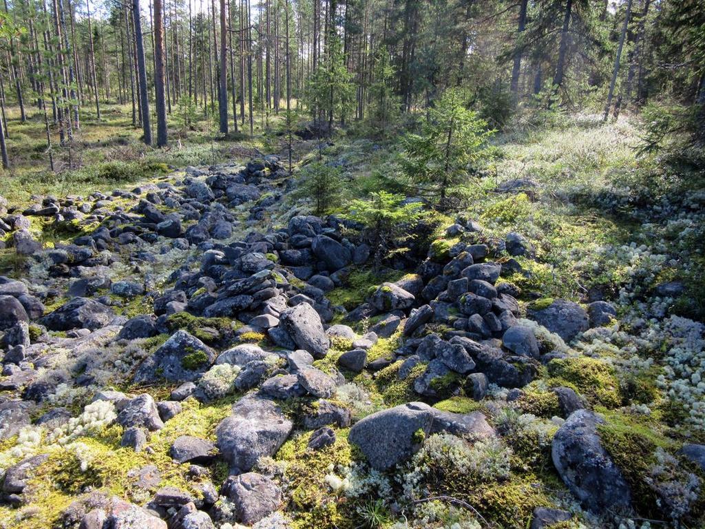 Paikka on selvästi tunnistettavissa rautakautiseksi kalmistoksi ja sen rakenteissa ja topografiassa on samoja piirteitä kuin