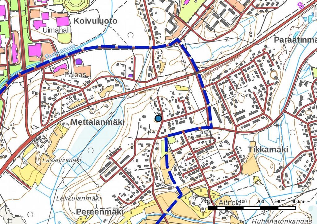 Torpan lähiympäristön pellot on merkitty talolle no., joka oli Palonkylän Isoperet.