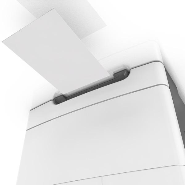 Paperin ja erikoismateriaalin asettaminen 48 Lisää kirjekuori avautuva puoli ylöspäin paperiohjaimen oikeaa reunaa vasten.
