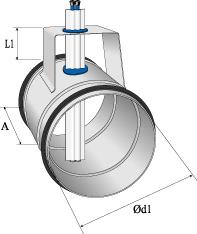 Säätöpelti HMD HMDK Säätöpelti Mätdon Testing device for Airflow HMD-Ød1 Säätöpelti -jälkiasennettava Mätdon, sadel Testing device for Airflow