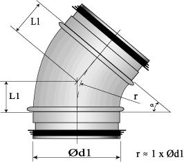 Bend HV-Ød1-30 Ød1 Pituus Paino L1 Kg Ød1 Pituus Paino L1 Kg Ød1 Pituus Paino L1 Kg 63 100 0,3 80 100 0,3 100 100 0,4 125 120