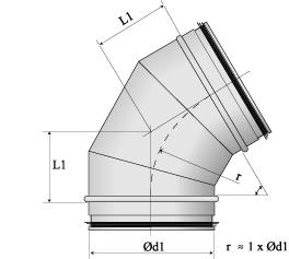 Bend HV-Ød1-30 Ød1 Pituus Paino L1 Kg Ød1 Pituus Paino L1 Kg Ød1 Pituus Paino L1 Kg 400 400 5,8 500 500 8,7 630 630 12,5