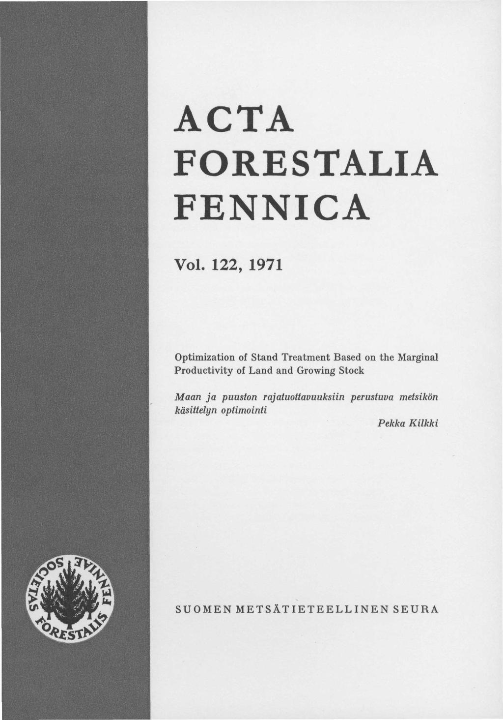 ACTA FORESTALIA FENNICA Voi.