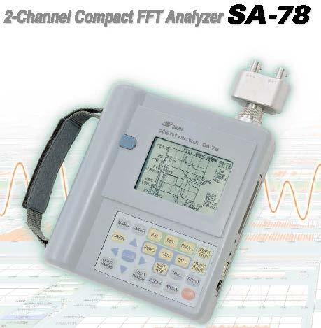 RION SA-78 2 kanavainen FFT-analysaattori asd 8 khz Useita anturivaihtoehtoja mikrofoni, kiihtyvyys, voima,.