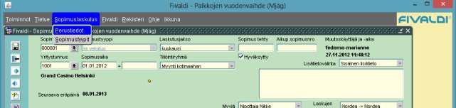 1.2 Sopimuslaskutuksen perustiedot Seurantakohteiden haku tuoterekisteristä SK1, SK2, SK3, SK4 = tyhjänä tarkoittaa, että seurantakohteita voidaan vielä sopimusriveillä vaihtaa.