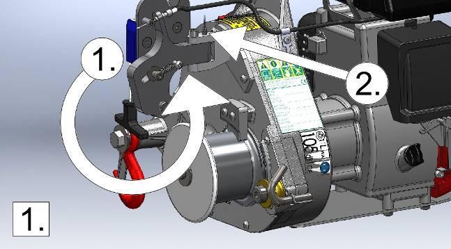 3.4.1 Köyden asentaminen kannettavaan Portable Capstan Pulling/Lifting Winch TM - vintturiin ÄLÄ LAITA KÄSIÄSI KELARUMMULLE TAI KÖYDEN TALJAPYÖRÄLLE VINTTURIN