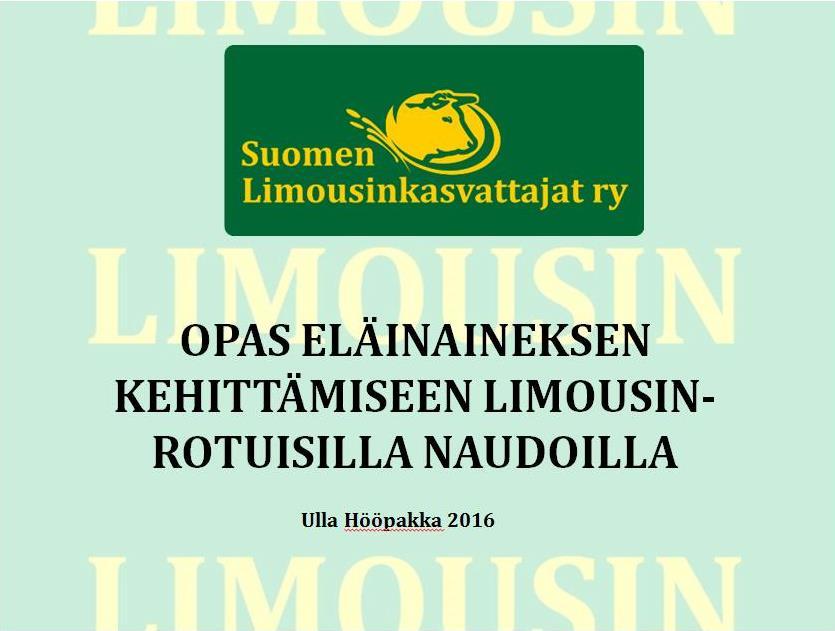 LIITE 2: OPAS ELÄINAINEKSEN