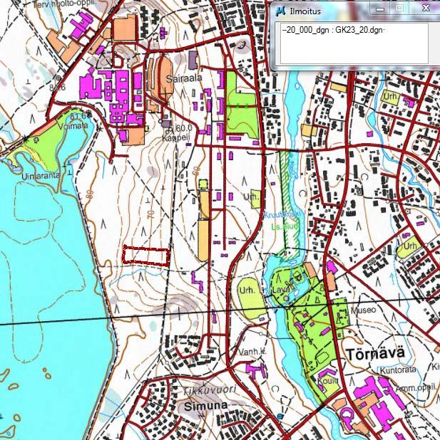 XX.XX.2014 Asemakaava, kortteli 64 8(18) Kuva. Ote peruskartasta. 3.1.3 Rakennettu ympäristö Yhdyskuntarakenne Alue on keskellä olevaa kaupunkirakennetta.