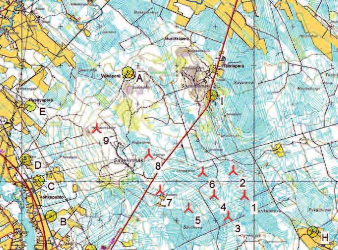 Project: Sauviinmäen Jakoistenkankaan tuulivoimahanke Description: Haapajärvi Infinergies Finland Oy SHADOW - Main Result Calculation: Haapajärvi 9 x Nordex N131, hh144m Assumptions for shadow