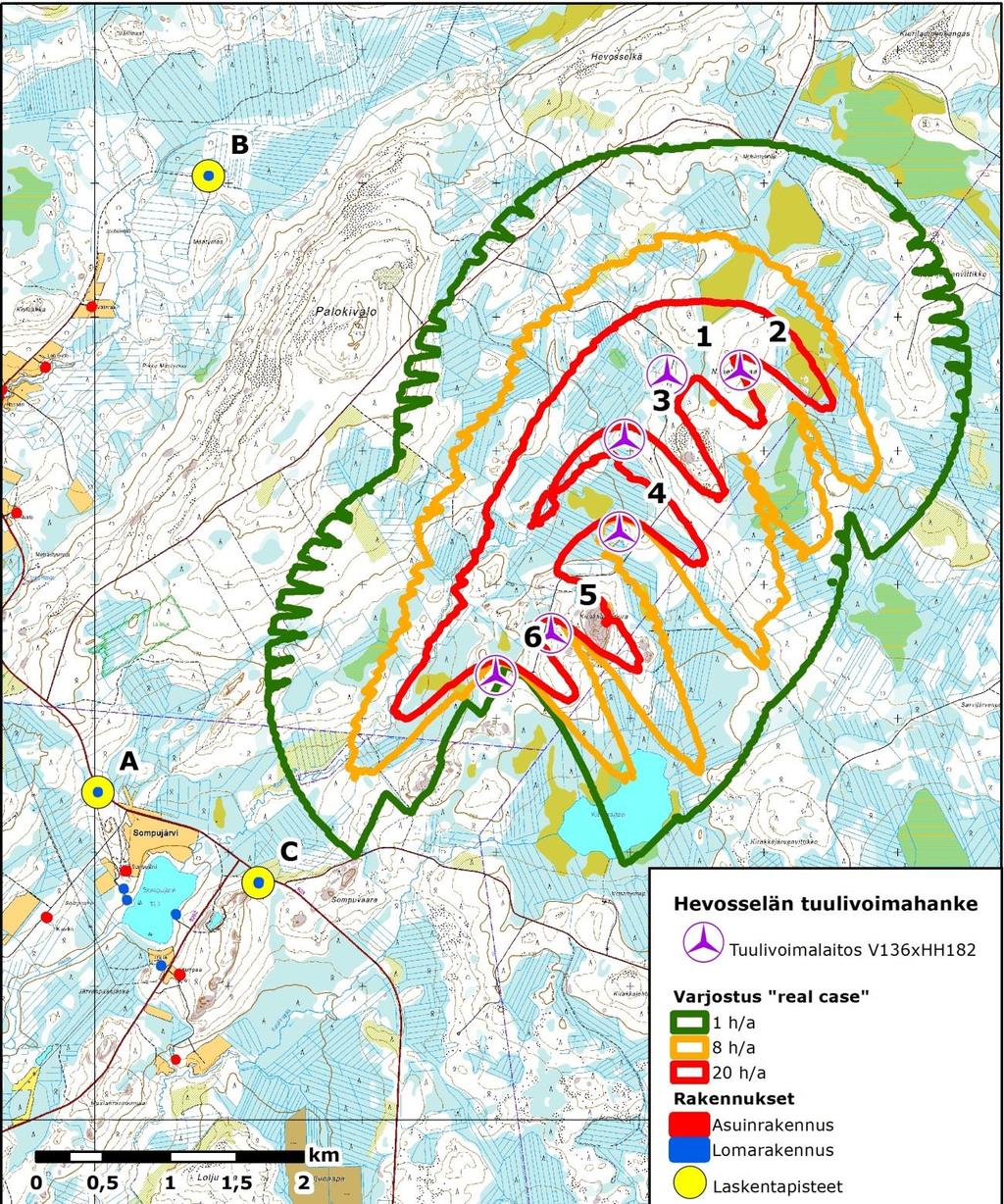 FCG SUUNNITTELU JA TEKNIIKKA OY Melu- ja varjostusmallinnukset 10 (16) 9.1.2017 3.