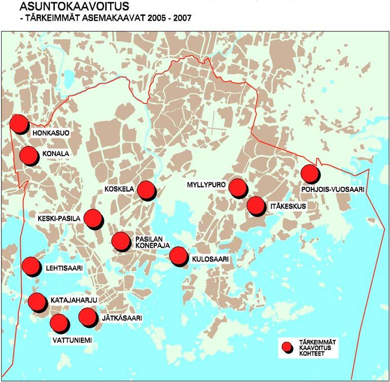 11 (20) Asuminen Vuosien 2005-2007 aikana laaditaan asemakaavaehdotuksia asuntorakentamista varten kaavoitus- ja liikennesuunnitteluohjelman mukaisesti.