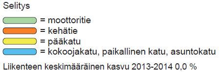 jopa 44 000 ajoneuvoa vuorokaudessa Kauklahden väylän itäpuolella vuonna 2040. Kivenlahdentien liikennemäärä nousee niin ikään ollen 9 000 16 000 ajoneuvoa vuorokaudessa vuonna 2040.