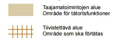 2010), jossa alueen kaakkoisosa on osoitettu keskustatoimintojen ja lähipalvelujen alueeksi (C) sekä Kivenlahdentien ja Meripoijun