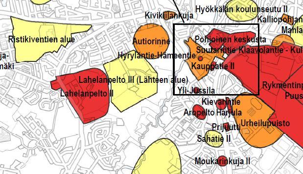 Lahelanpelto, kaavoitustyö Kaavoitussuunnitelmassa 2016-2020 esitetty Lahelanpelto II, III ja