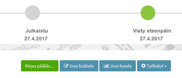 Vastauksen päivittäminen Avaa idea ja klikkaa Kirjaa päätös painiketta