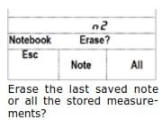 Päälle kytkettynä mittari tarkistaa paine-eron aina, kun arvo tallennetaan laitteen muistiin. 6. Muistio (NOTEBOOK) Muistiossa on mahdollista selata tallennettuja mittaustuloksia.
