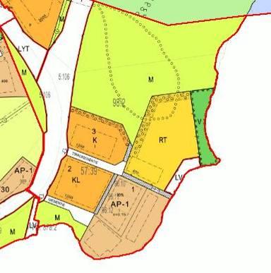 3.2 Asemakaava 3 Alueella ei ole voimassa 8.1.1990/U.25 vahvistettu asemakaava. Korttelin 1 alue on asemakaavassa osoitettu asuinpientalojen ja majoitusrakennusten korttelialueeksi (AP-1).