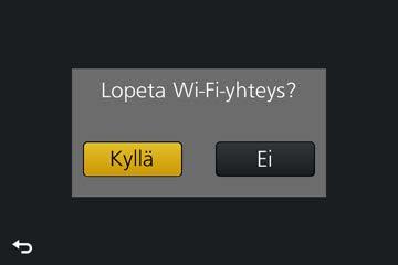 Wi-Fi Kameran käyttäminen yhdistettynä älypuhelimeen Kun yhteys muodostetaan [Verkon kautta] (Kamerassa) Valitse [Verkon kautta] ja paina [MENU/SET] Liitä kamera langattomaan yhteyspisteeseen