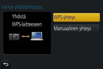 Wi-Fi Tietoja yhteyksistä Suora yhteys ([Suora]) Valitse yhteysmenetelmä, jonka kanssa laitteesi on yhteensopiva. Katso lisätietoja laitteen käyttöoppaasta.