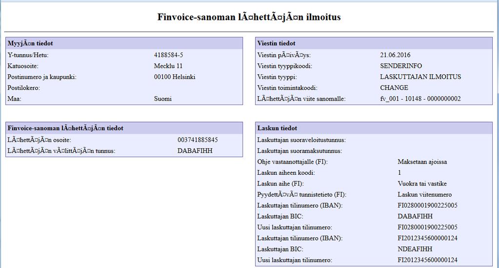 Laskuttajailmoituksen sanoman kuvan saa ruudulle